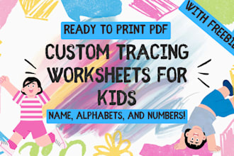 create custom tracing worksheets for kids