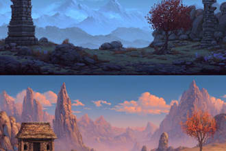create 2d environment and game background for you