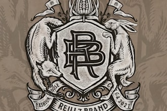 create a heraldic luxury brand logo