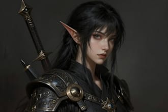 paint a dark fantasy portrait