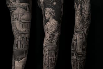 draw an awesome tattoo sleeve art