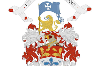 design a custom premium heraldic and luxury vintage logo