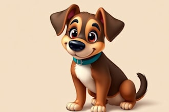draw pet portrait with disney style