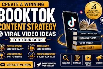 create a booktok content strategy and viral video ideas for your book