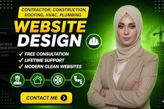 design a high converting contractor, construction, hvac, or roofing website