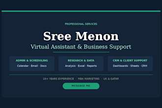 be your project coordinator, operations analyst and virtual assistant