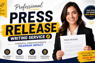 do expert press release writer for startups, companies, and personal brands