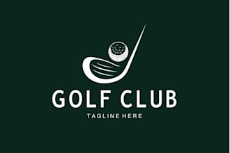 create modern golf logo for your sports, club, or course