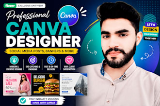 canva designs for social media posts and business branding