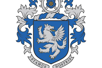 design a coat of arms regal heraldic family crest logo