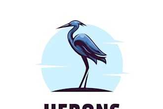 design a simple line art logo design for your brand