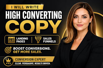 write high converting landing page copy
