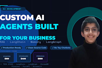 develop a custom ai agent with rag, langchain, and memory