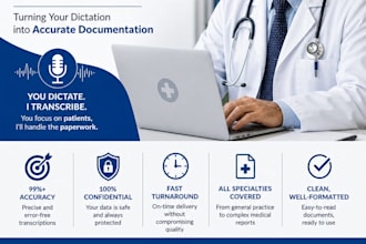 provide advanced medical transcription for doctors and healthcare professionals