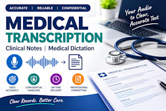 do medical transcription, clinical notes, and dictations