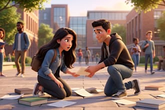 3d ai proposal video 3d cartoon storytelling 3d animated proposal 3d romantic