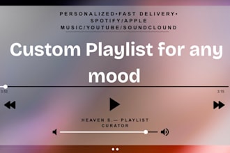 make a personalized playlist for your mood or event
