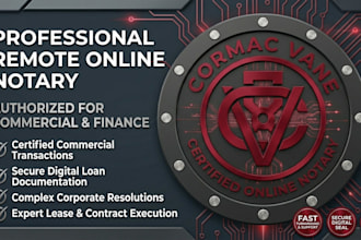 provide secure remote online notary for commercial and financial document
