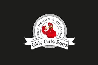 design happy funky restaurant chickens logo