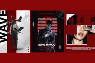 design aesthetic text based art posters for social media