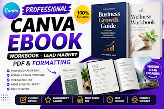 do canva ebook design, canva workbook design, ebook formatting, pdf design