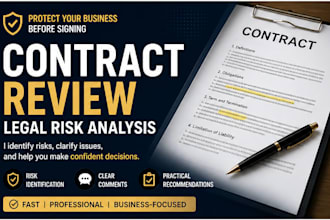 review your contract and identify legal risks professionally