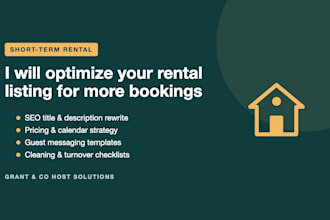 optimize your airbnb or vrbo listing to get more bookings