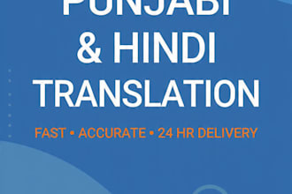 do fast english to punjabi and hindi translation