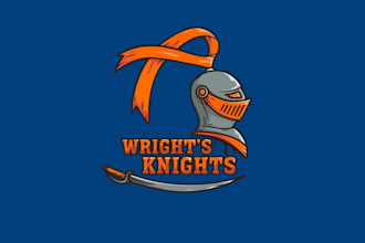 design wright knights matt beat cancer logo