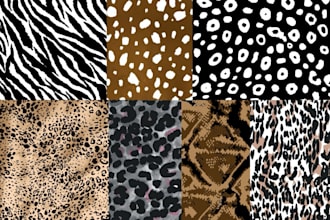 design trendy animal print seamless patterns
