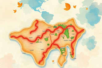create dreamy map in watercolor style