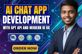 develop ai chat app with gpt API and modern UI UX