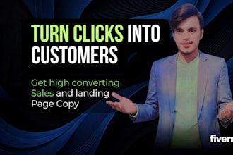 be your ecommerce copywriter for sales page and landing page copy