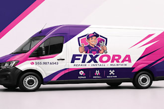 design professional car wrap, van wrap, truck wrap and vehicle branding