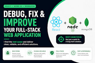 debug, fix, and improve your react nodejs web app