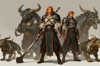 draw fantasy creatures or monsters