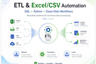 build an etl automation workflow for excel CSV sql