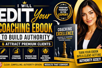 edit your coaching ebook to build authority and attract premium clients