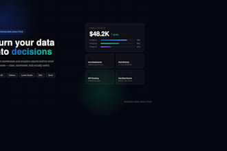 build a custom business dashboard analytics report for small businesses