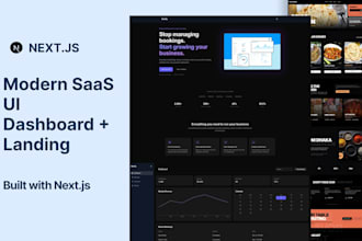 build a modern saas web application with dashboard in nextjs