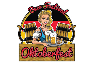 design high quality oktoberfest mascot logo with fastest delivery