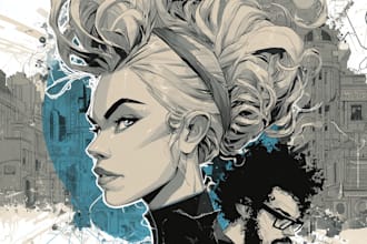 create ai comic book, illustrations any style