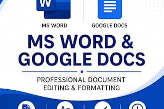 design, format and edit ms word or google docs files