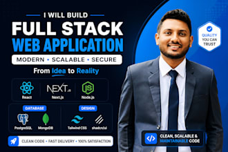 build saas or full stack web app using react next js node js