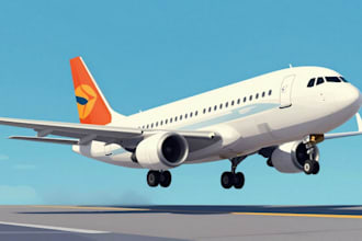 create stunning airplane illustrations in my unique style