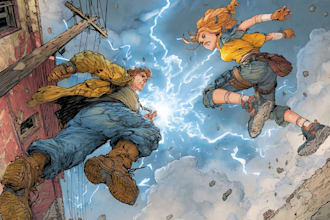 comic book illustration with comic book art