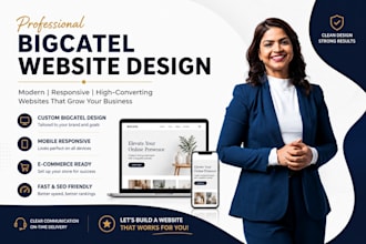 design or redesign your bigcatel website product listing