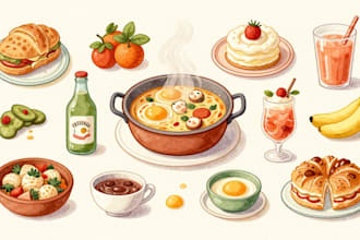 do food and drink illustration