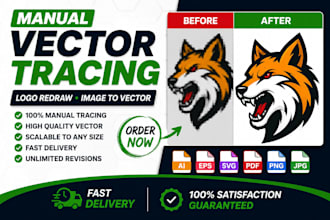 manually vector trace logo or image into ai svg eps