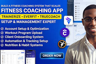 set up and manage your trainerize, everfit or truecoach fitness coaching app